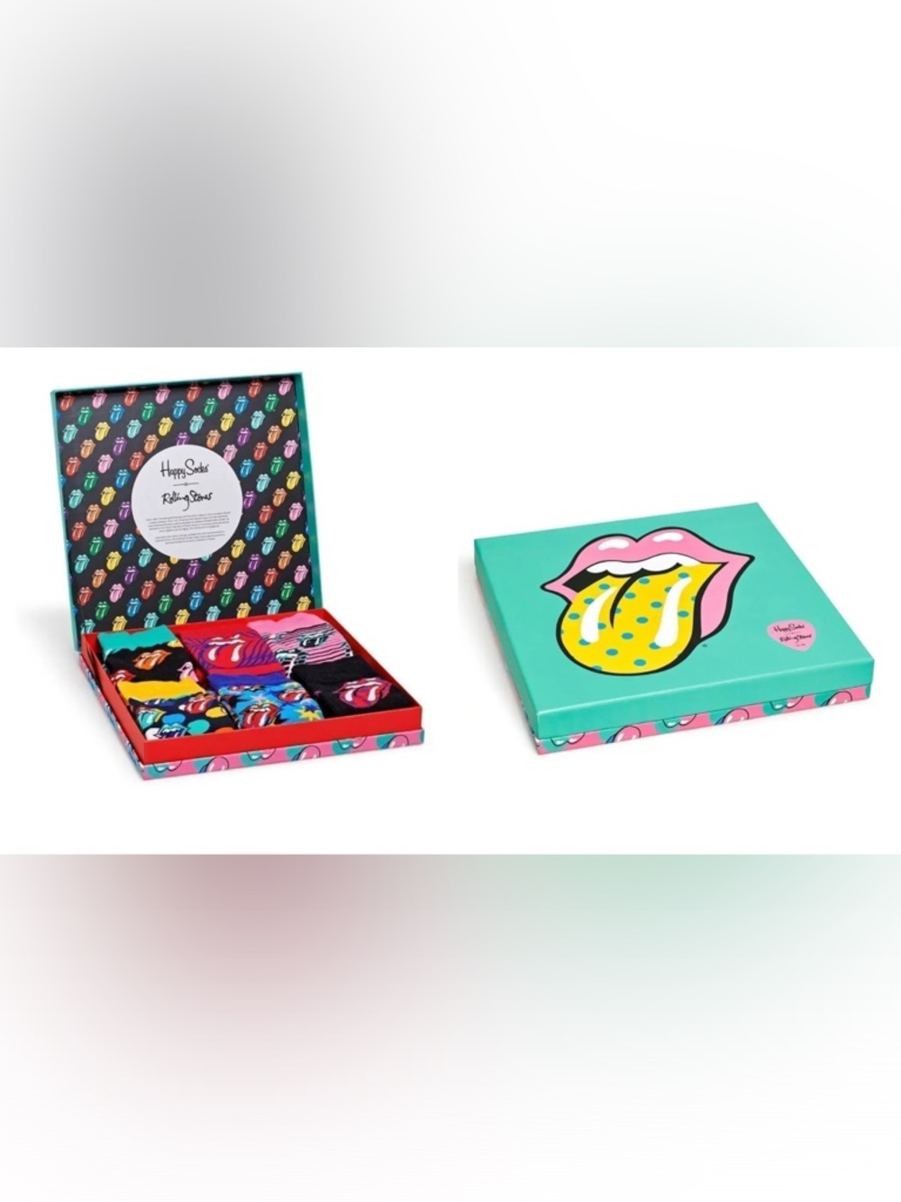 Happy Socks Rolling Stones Socks 6-Pack Box Set - (NEW)